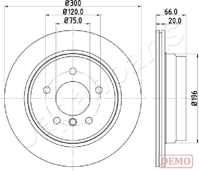 Japanparts DP-0117C - Тормозной диск avtokuzovplus.com.ua