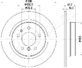 Japanparts DP-0117 - Тормозной диск avtokuzovplus.com.ua