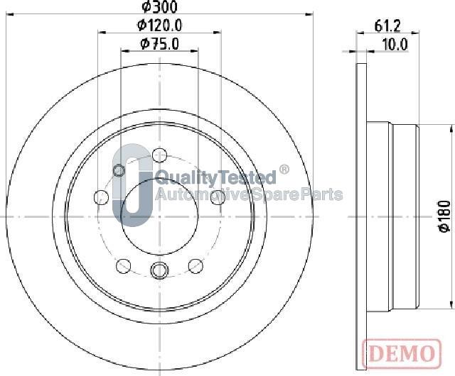 Japanparts DP0119JM - Тормозной диск autodnr.net