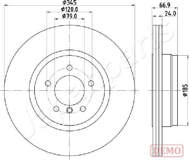 Japanparts DP-0126C - Тормозной диск avtokuzovplus.com.ua