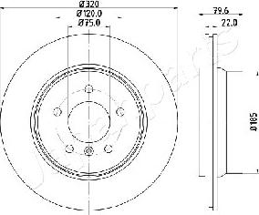 Japanparts DP-0126 - Тормозной диск avtokuzovplus.com.ua