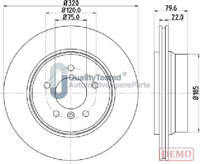 Japanparts DP0128JM - Тормозной диск avtokuzovplus.com.ua