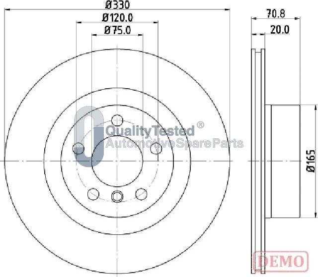 Japanparts DP012JM - Гальмівний диск autocars.com.ua