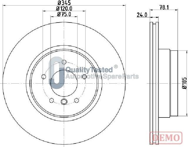 Japanparts DP0132JM - Тормозной диск autodnr.net