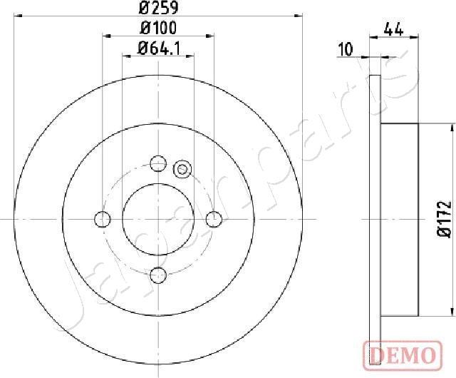 Japanparts DP-0134C - Гальмівний диск autocars.com.ua