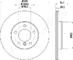 Japanparts DP-0135 - Гальмівний диск autocars.com.ua