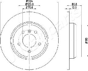 Japanparts DP-0137 - Гальмівний диск autocars.com.ua