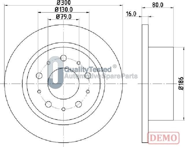 Japanparts DP0217JM - Тормозной диск autodnr.net