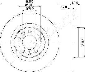 Japanparts DP-0219 - Гальмівний диск autocars.com.ua