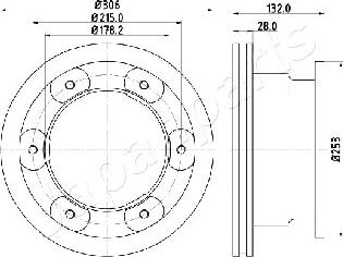 Japanparts DP-0226 - Гальмівний диск autocars.com.ua