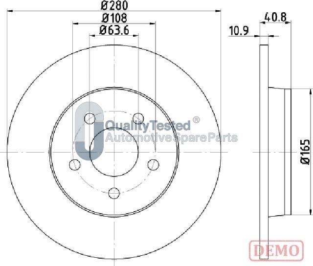 Japanparts DP0301JM - Тормозной диск autodnr.net