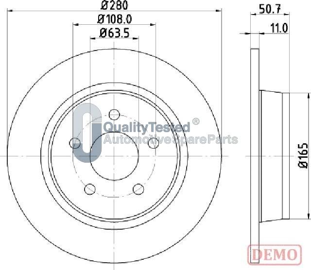 Japanparts DP0302JM - Тормозной диск autodnr.net