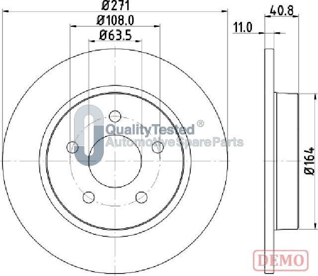 Japanparts DP0305JM - Тормозной диск avtokuzovplus.com.ua