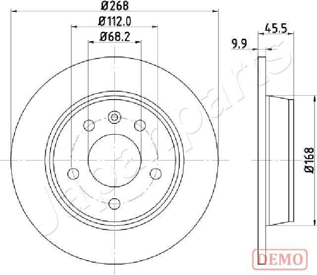 Japanparts DP-0306C - Тормозной диск avtokuzovplus.com.ua