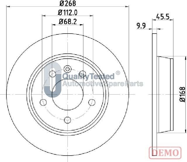 Japanparts DP0306JM - Тормозной диск autodnr.net