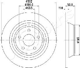 Japanparts DP-0310 - Гальмівний диск autocars.com.ua