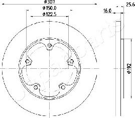 Japanparts DP-0313 - Тормозной диск autodnr.net