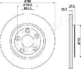 Japanparts DP-0315 - Гальмівний диск autocars.com.ua