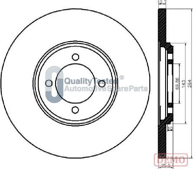 Japanparts DP0318JM - Тормозной диск avtokuzovplus.com.ua