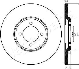 Japanparts DP-0318 - Тормозной диск avtokuzovplus.com.ua