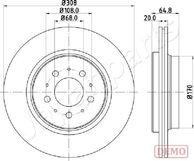 Japanparts DP-0326C - Тормозной диск avtokuzovplus.com.ua