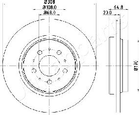 Japanparts DP-0326 - Тормозной диск avtokuzovplus.com.ua