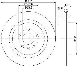 Japanparts DP-0328 - Гальмівний диск autocars.com.ua