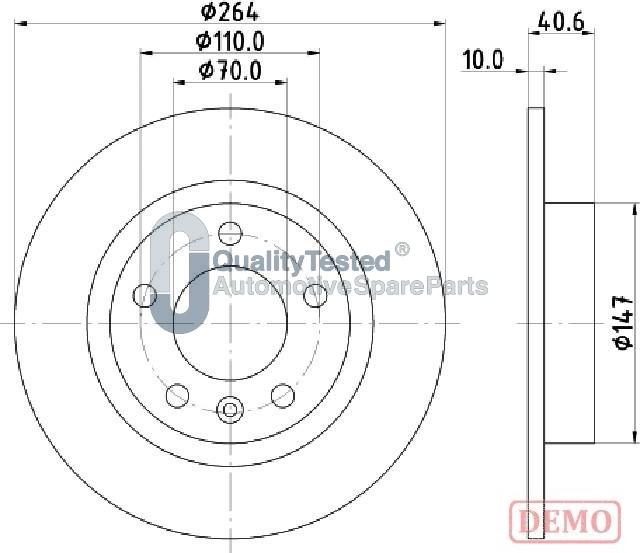 Japanparts DP0400JM - Тормозной диск autodnr.net