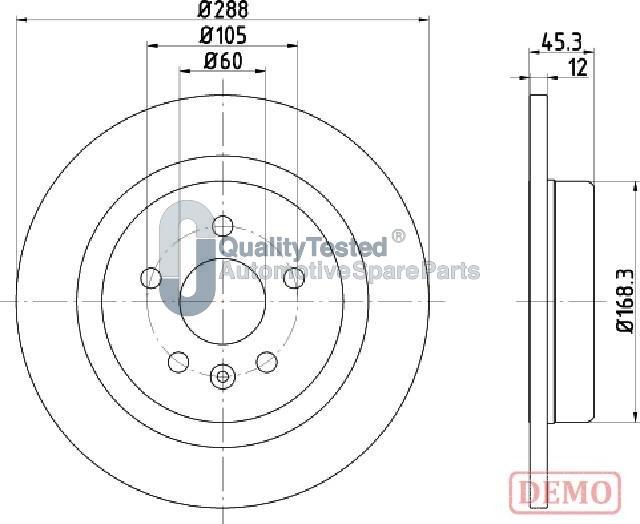 Japanparts DP0404JM - Тормозной диск avtokuzovplus.com.ua