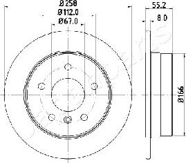 Japanparts DP-0500 - Тормозной диск avtokuzovplus.com.ua