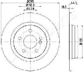 Japanparts DP-0503 - Гальмівний диск autocars.com.ua