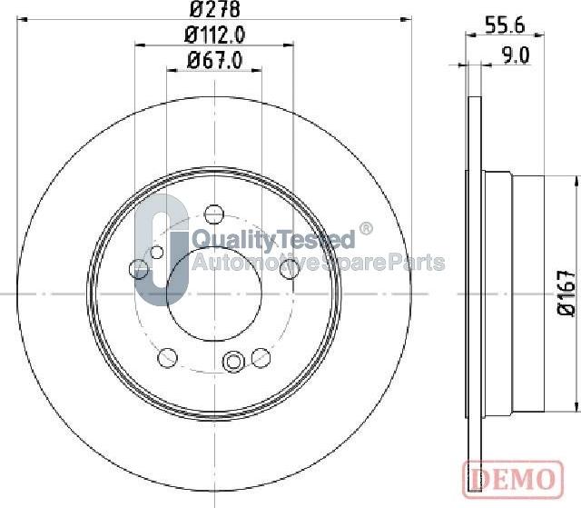 Japanparts DP0505JM - Тормозной диск autodnr.net