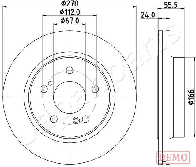 Japanparts DP-0506C - Тормозной диск avtokuzovplus.com.ua