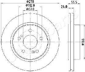 Japanparts DP-0506 - Гальмівний диск autocars.com.ua