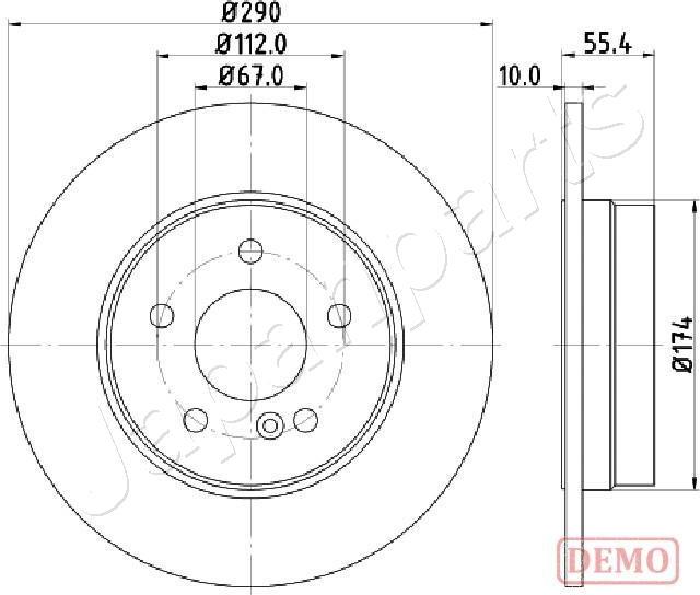 Japanparts DP-0507C - Гальмівний диск autocars.com.ua