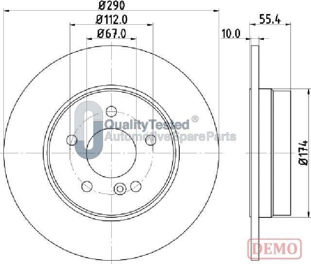 Japanparts DP0507JM - Тормозной диск avtokuzovplus.com.ua