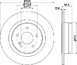 Japanparts DP-0509 - Гальмівний диск autocars.com.ua