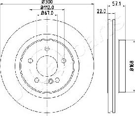 Japanparts DP-0510 - Тормозной диск avtokuzovplus.com.ua