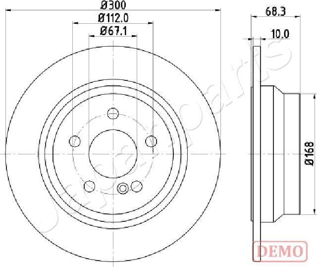 Japanparts DP-0513C - Тормозной диск avtokuzovplus.com.ua