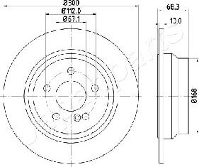 Japanparts DP-0513 - Гальмівний диск autocars.com.ua