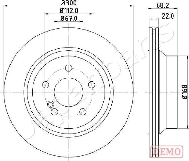 Japanparts DP-0514C - Гальмівний диск autocars.com.ua