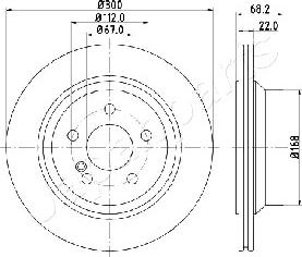 Japanparts DP-0514 - Гальмівний диск autocars.com.ua