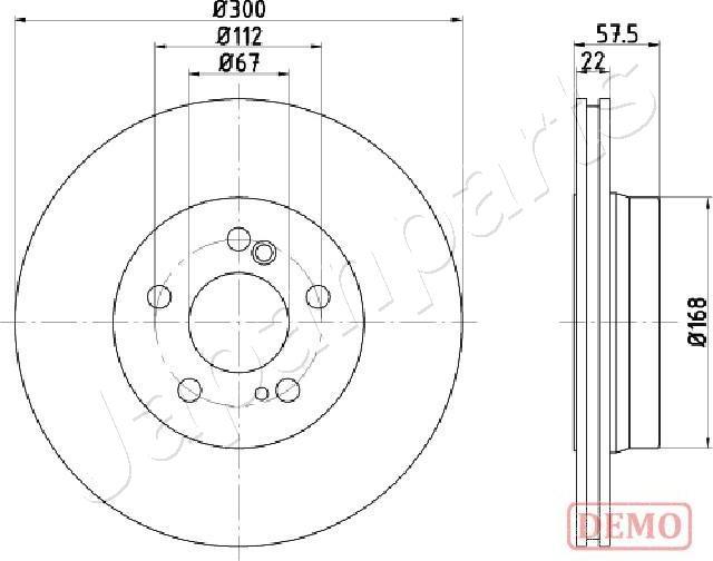 Japanparts DP-0517C - Тормозной диск avtokuzovplus.com.ua