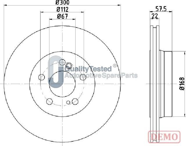 Japanparts DP0517JM - Тормозной диск avtokuzovplus.com.ua