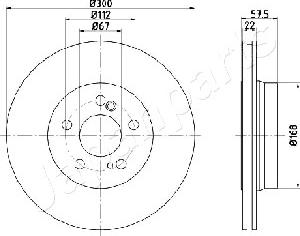 Japanparts DP-0517 - Тормозной диск avtokuzovplus.com.ua