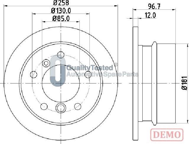 Japanparts DP0518JM - Тормозной диск autodnr.net