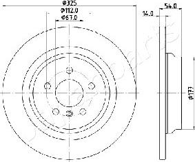 Japanparts DP-0521 - Гальмівний диск autocars.com.ua