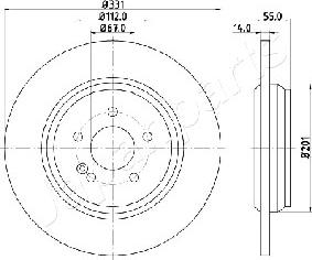 Japanparts DP-0523 - Тормозной диск avtokuzovplus.com.ua