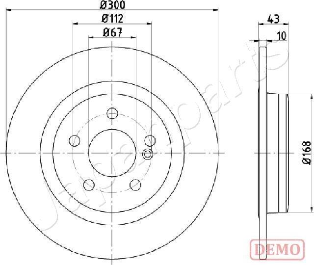 Japanparts DP-0525C - Гальмівний диск autocars.com.ua