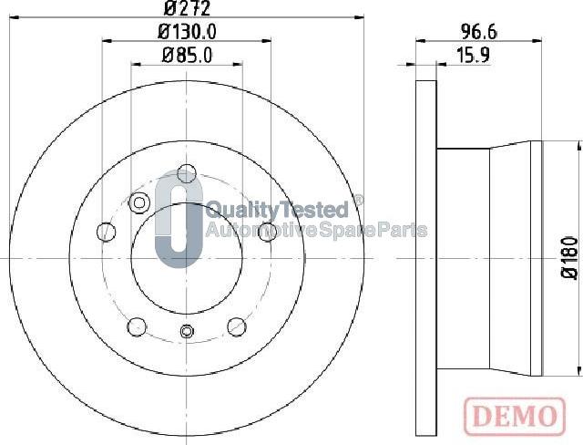 Japanparts DP0526JM - Тормозной диск autodnr.net